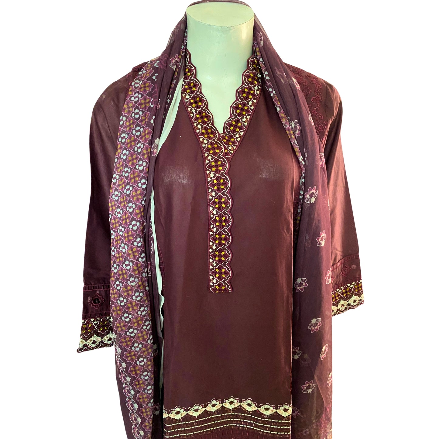 3 Piece Cotton Lawn Suit - Embroidered (Pret)