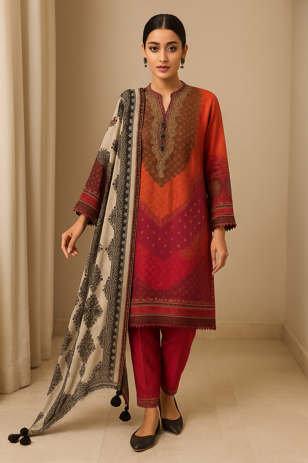 3 Piece Sana Safinaz Lawn Suit - Printed (Unstiched)