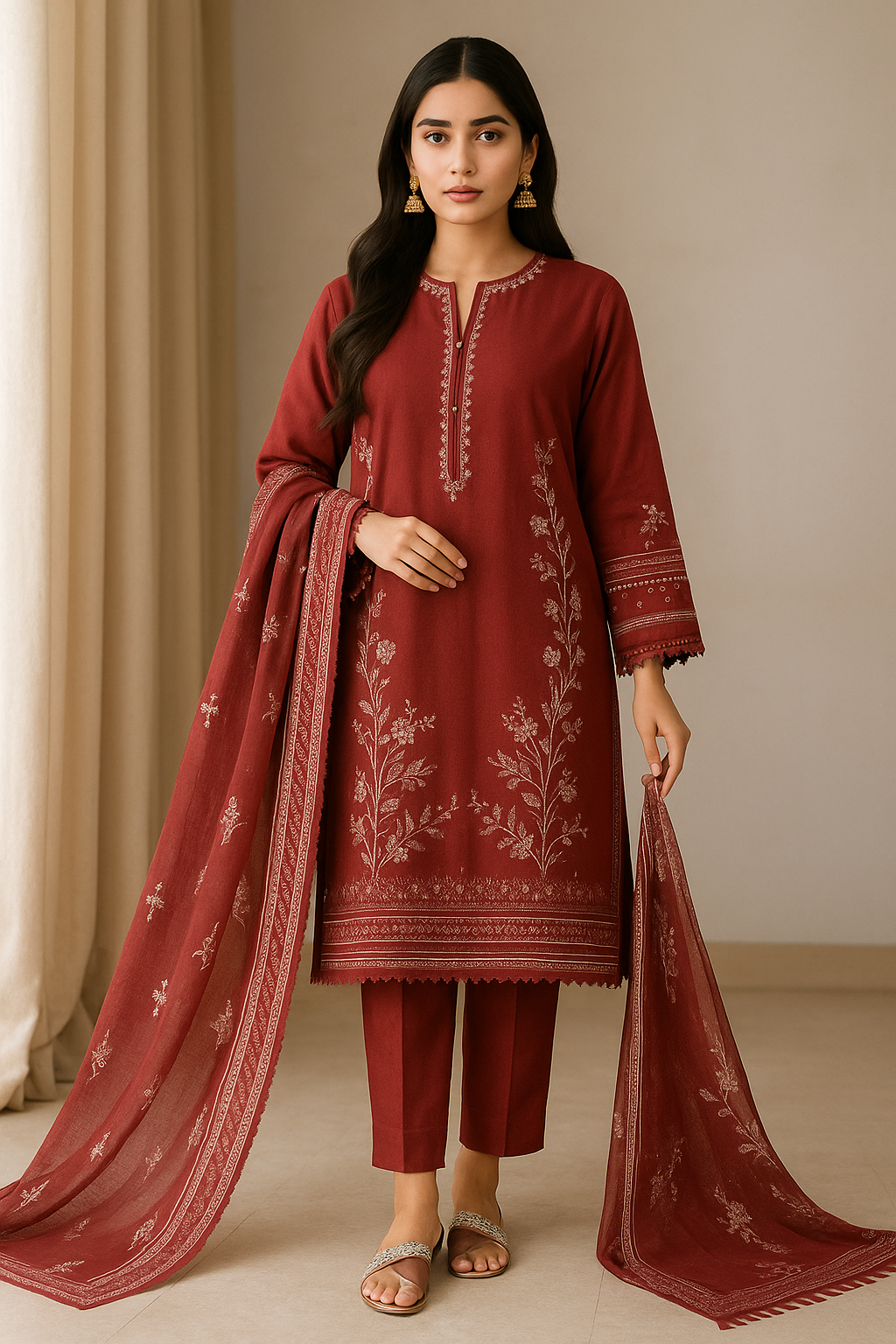 3 Piece MTJ Lawn Suit - Printed (Unstiched)