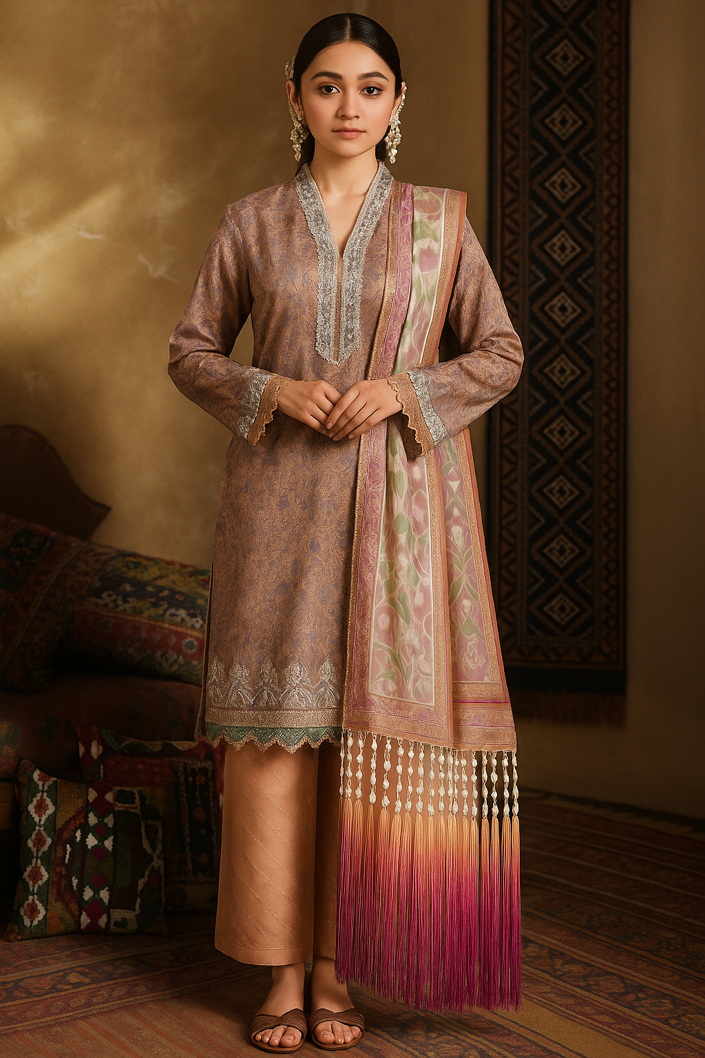 3 Piece Bonanza Satrangi Lawn Suit - Printed (Unstitched)