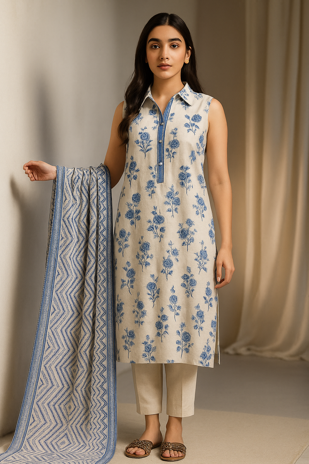 3 Piece SAYA Lawn Suit - Printed (Unstitched)