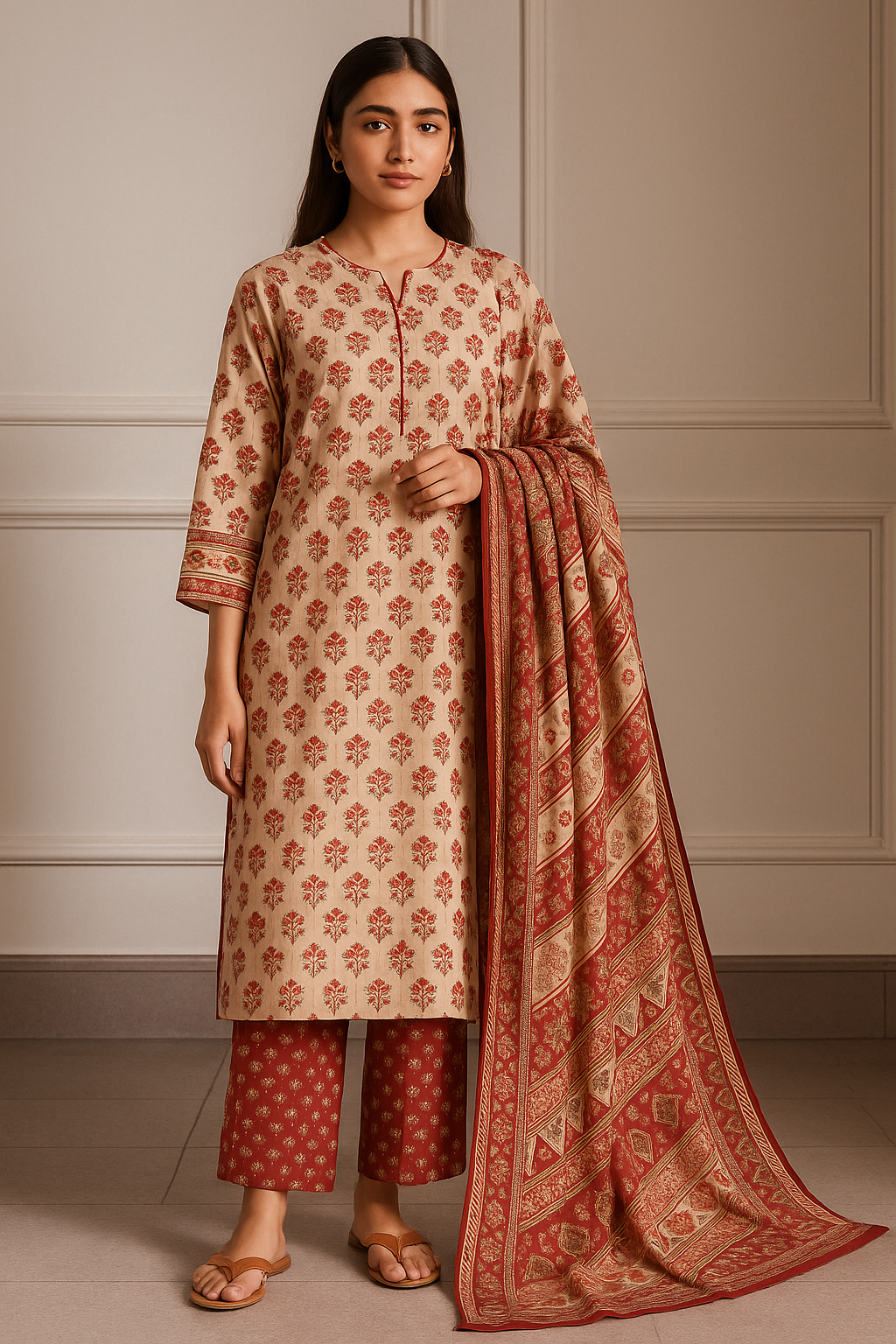 3 Piece SAYA Lawn Suit - Printed (Unstitched)