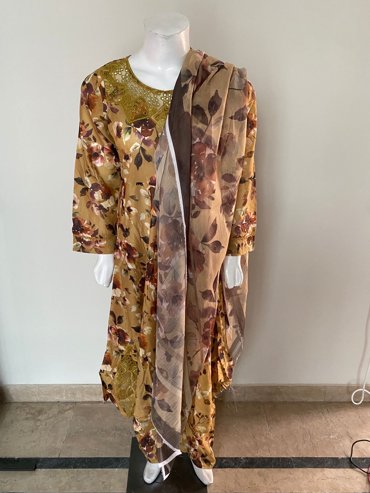 3 Piece Cotton Lawn Suit - Printed (Pret)