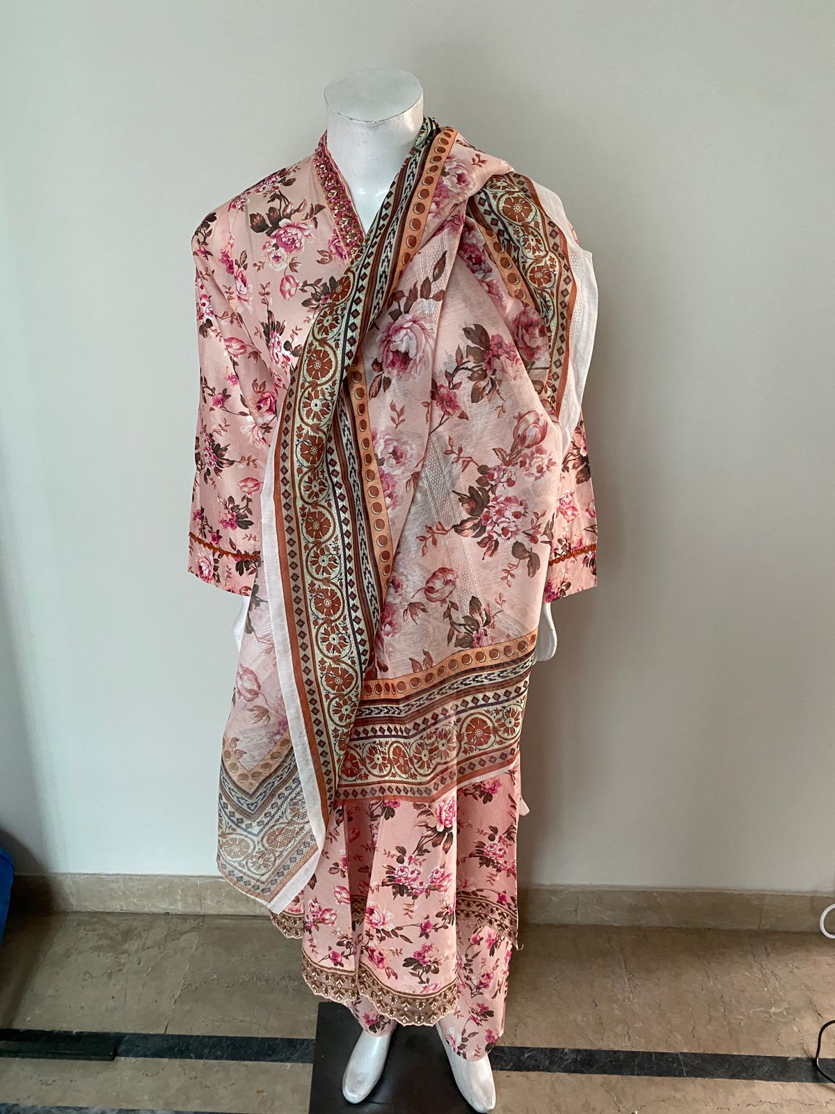3 Piece Cotton Lawn Suit - Printed (Pret)