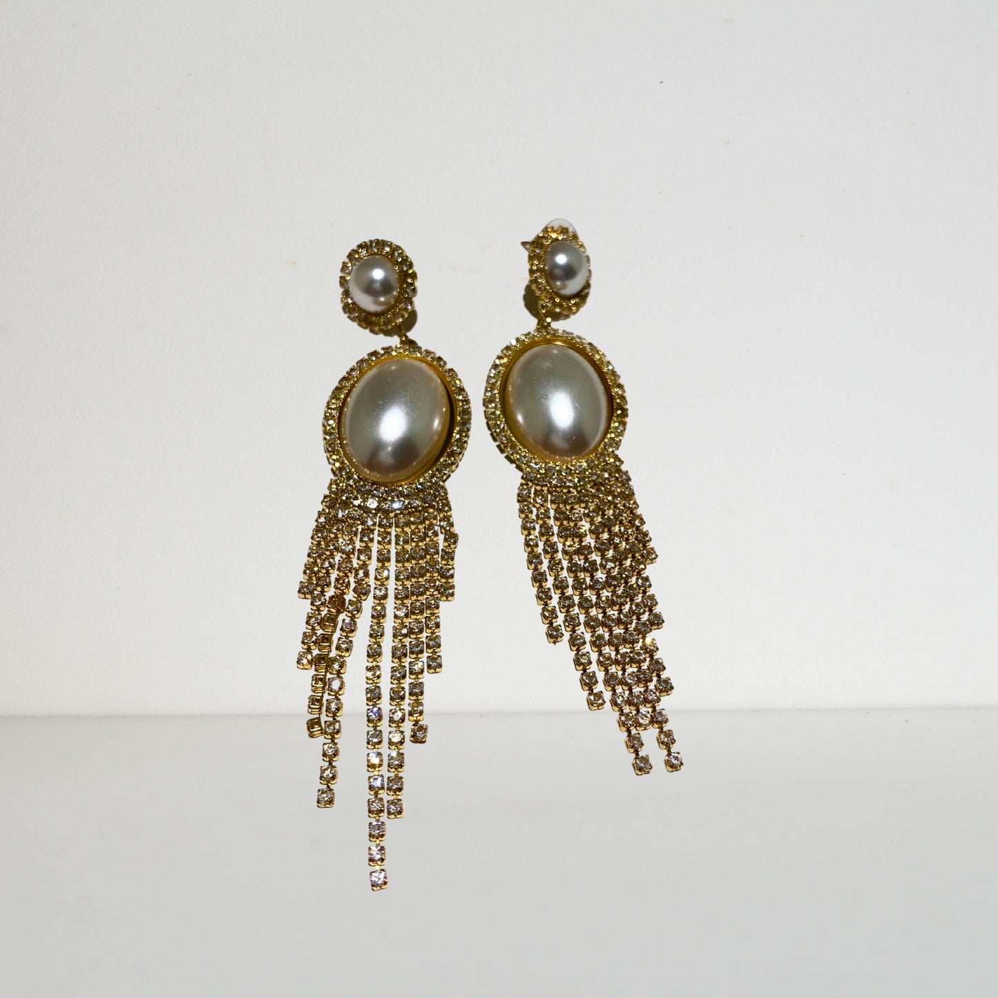 Fancy Pearl Glam Earrings