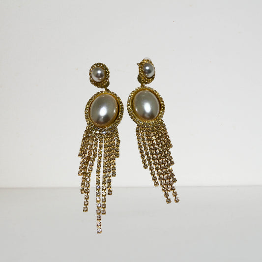 Fancy Pearl Glam Earrings