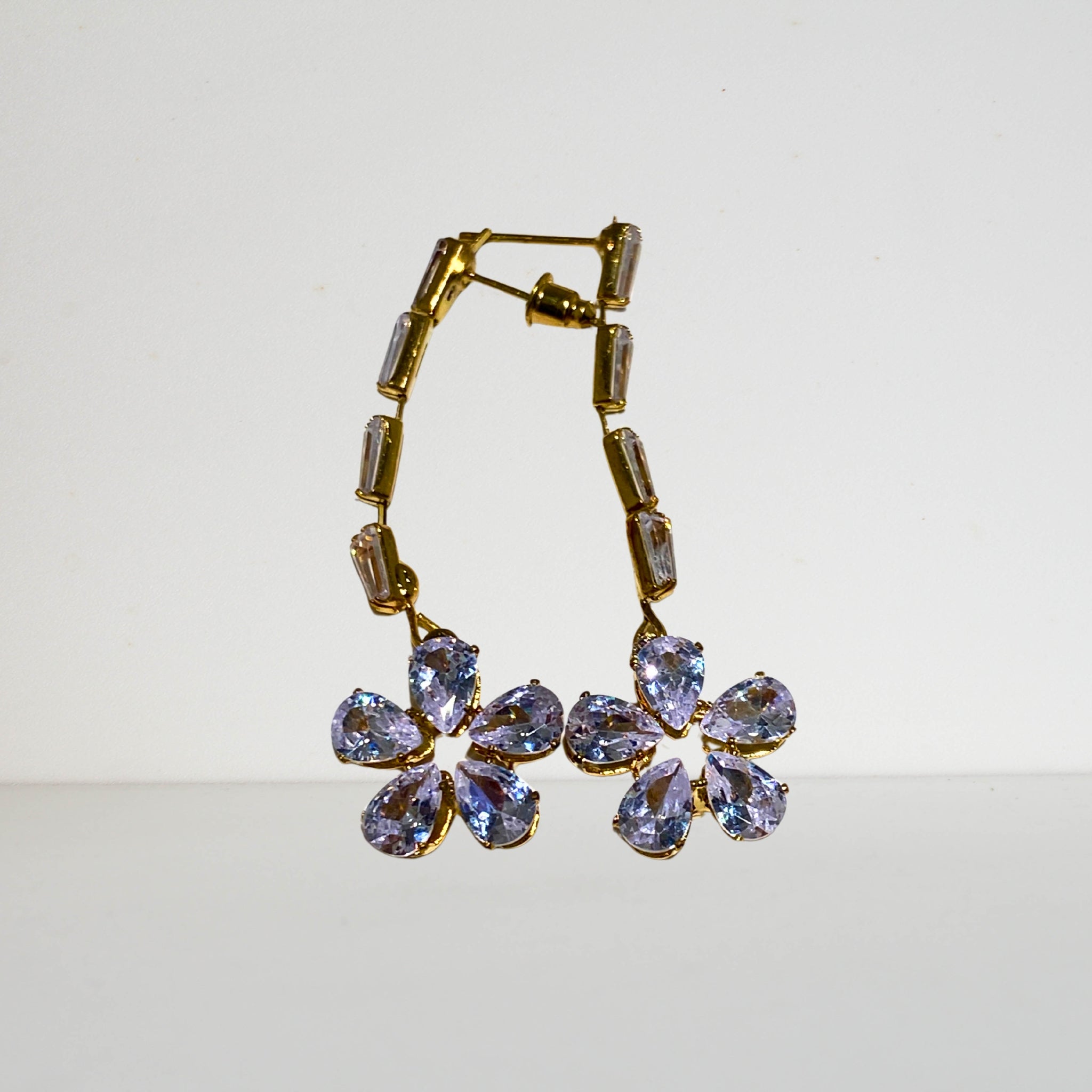 Crystal Bloom Drop Earrings