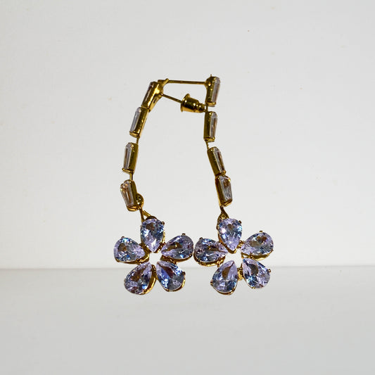 Crystal Bloom Drop Earrings