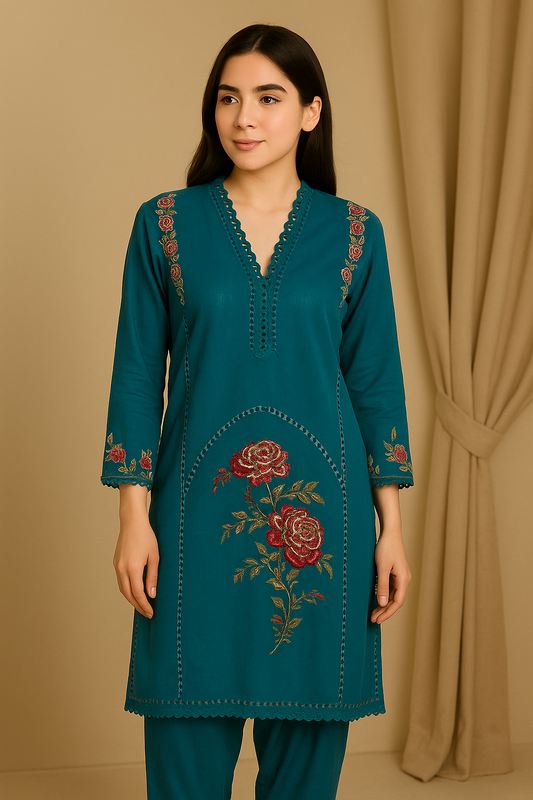 2 Piece Cotton Lawn Suit - Embroidered (Pret)