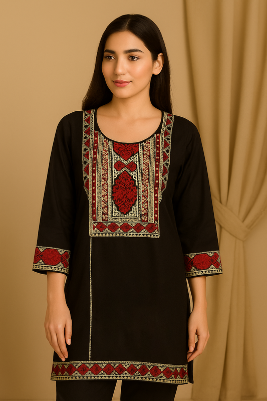 1 Piece Cotton Lawn Shirt- Embroidered (Pret)