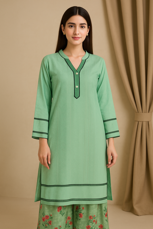2 Piece Premium Chikankari Cotton Lawn Suit - Embroidered (Pret)