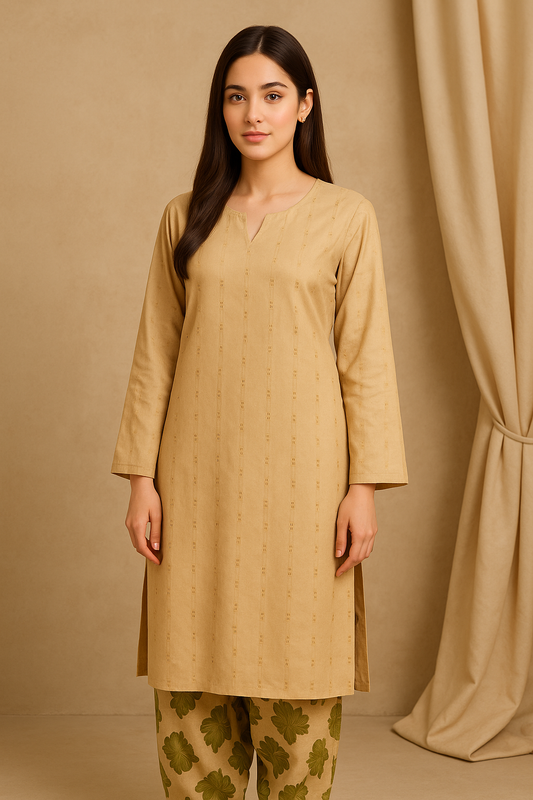 2 Piece Premium Chikankari Cotton Lawn Suit - Embroidered (Pret)