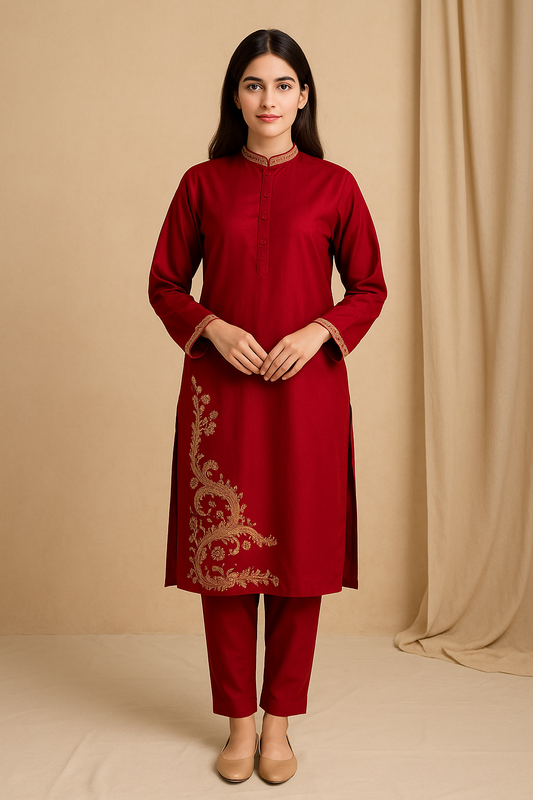 2 Piece Cotton Lawn Suit - Embroidered (Pret)