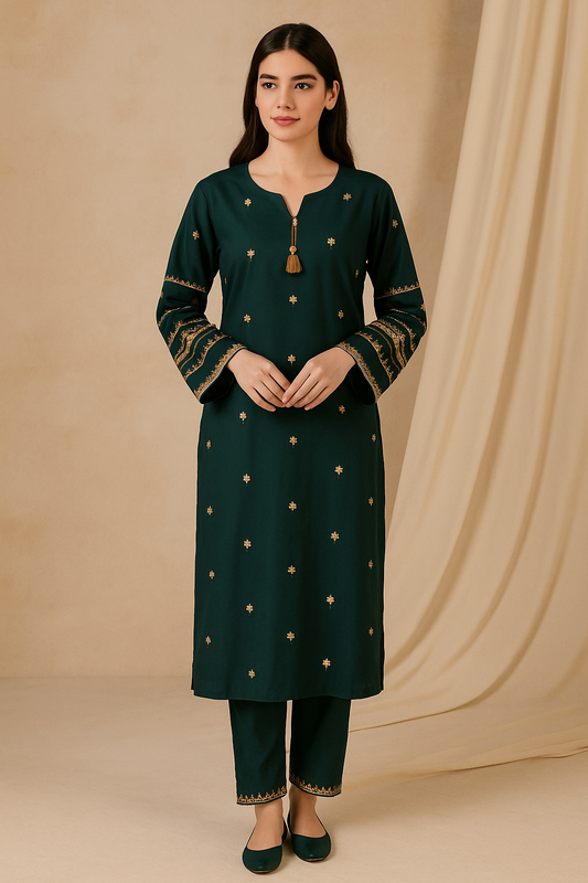 2 Piece Cotton Lawn Suit - Embroidered (Pret)