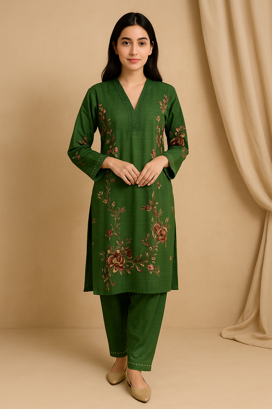 2 Piece Cotton Lawn Suit - Embroidered (Pret)