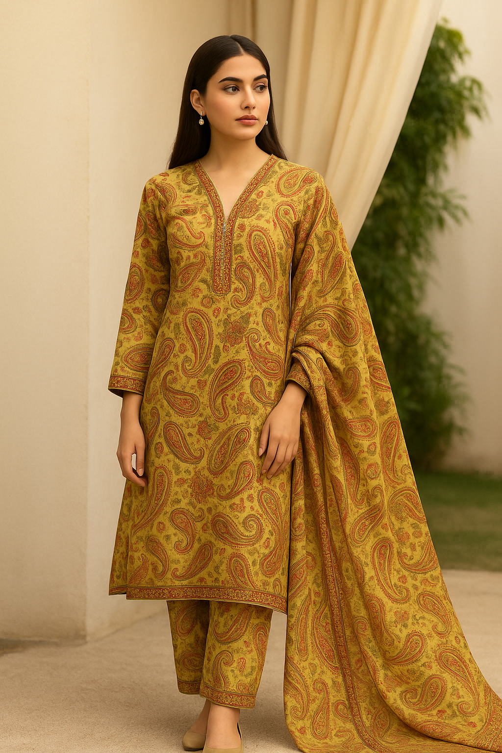 3 Piece Cotton Lawn Suit - Printed (Pret)