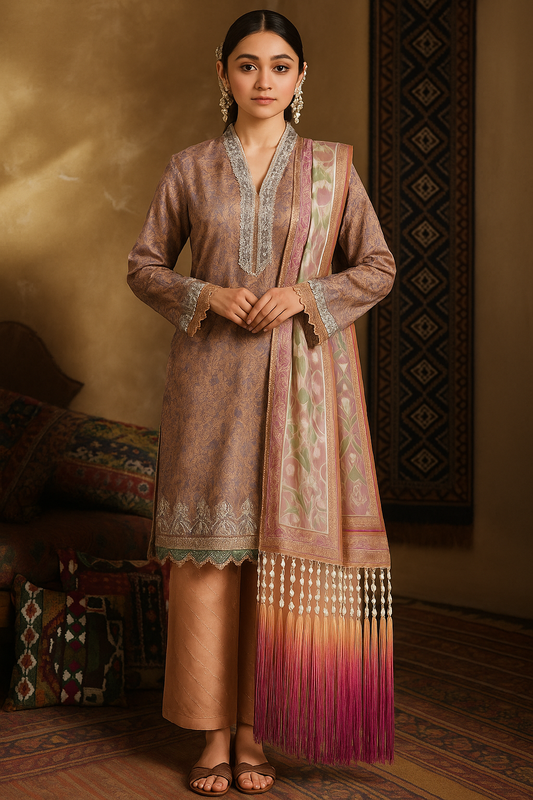 3 Piece Bonanza Satrangi Lawn Suit - Printed (Unstitched)
