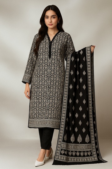 3 Piece SAYA Lawn Suit - Printed (Unstitched)