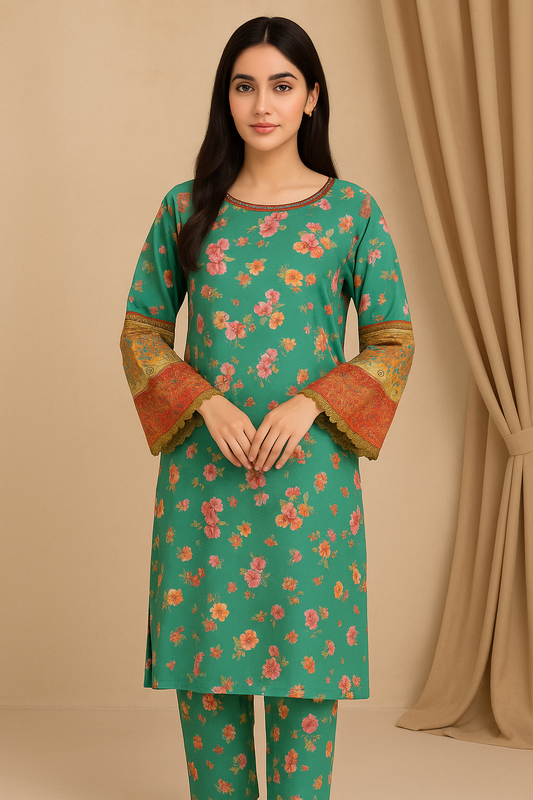 2 Piece Cotton Lawn Suit - Printed (Pret)