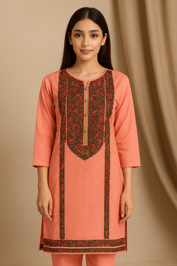 1 Piece Cotton Lawn Shirt- Embroidered (Pret)