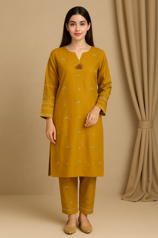 2 Piece Cotton Lawn Suit - Embroidered (Pret)