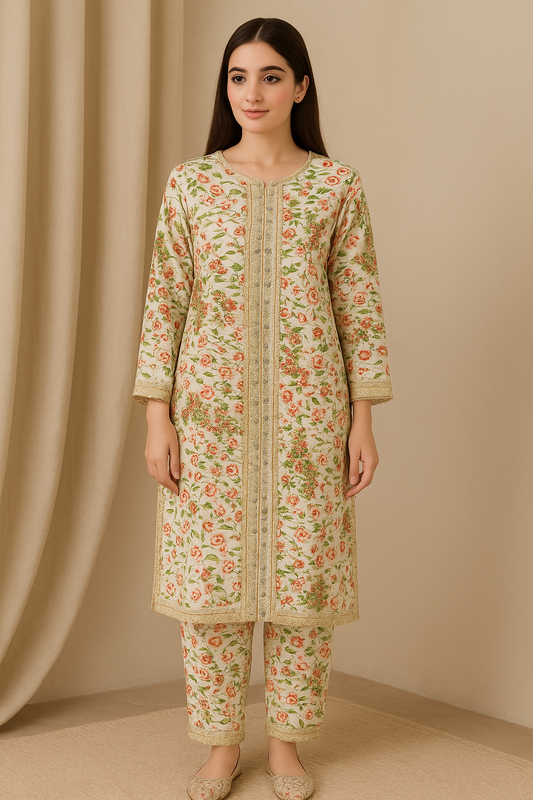 2 Piece Cotton Lawn Suit - Embroidered (Pret)