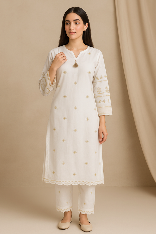 2 Piece Cotton Lawn Suit - Embroidered (Pret)
