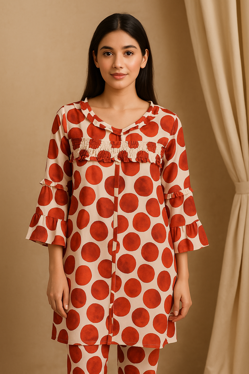1 Piece Georgette Shirt- Printed (Pret)