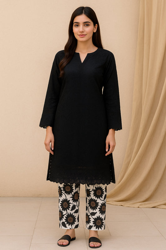 2 Piece Chikankari Cotton Lawn Suit - Embroidered (Unstiched)