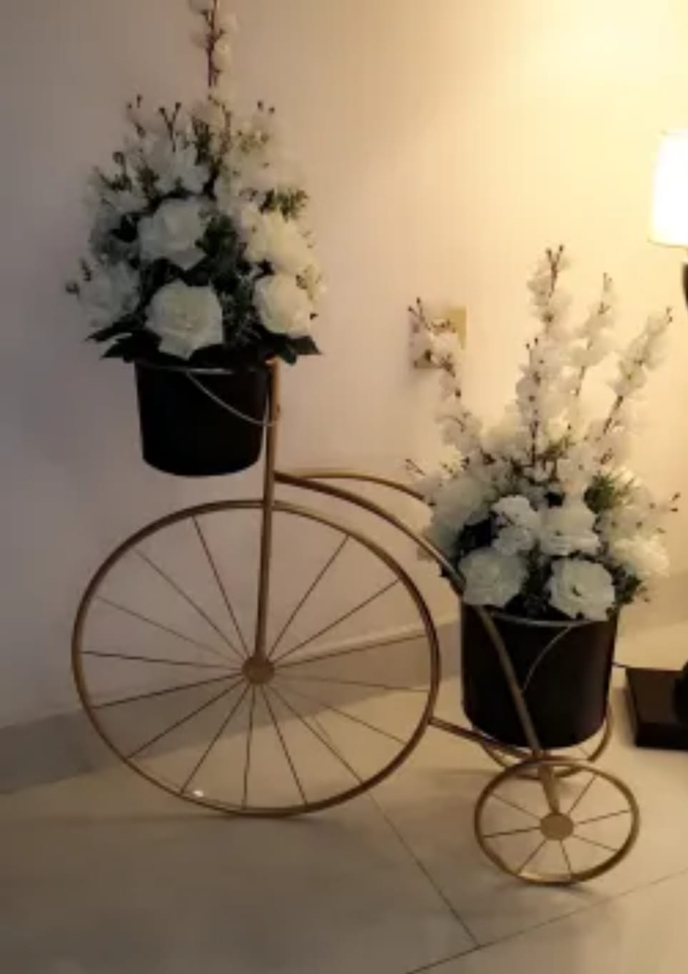 Planters - Planters Pots flower stand - Metal Plant Flower Floor Stand- Modren Planters Flower Pots - cycle Planter - Gifiting Item - House Luxery Items - With out Flowers Home Decore