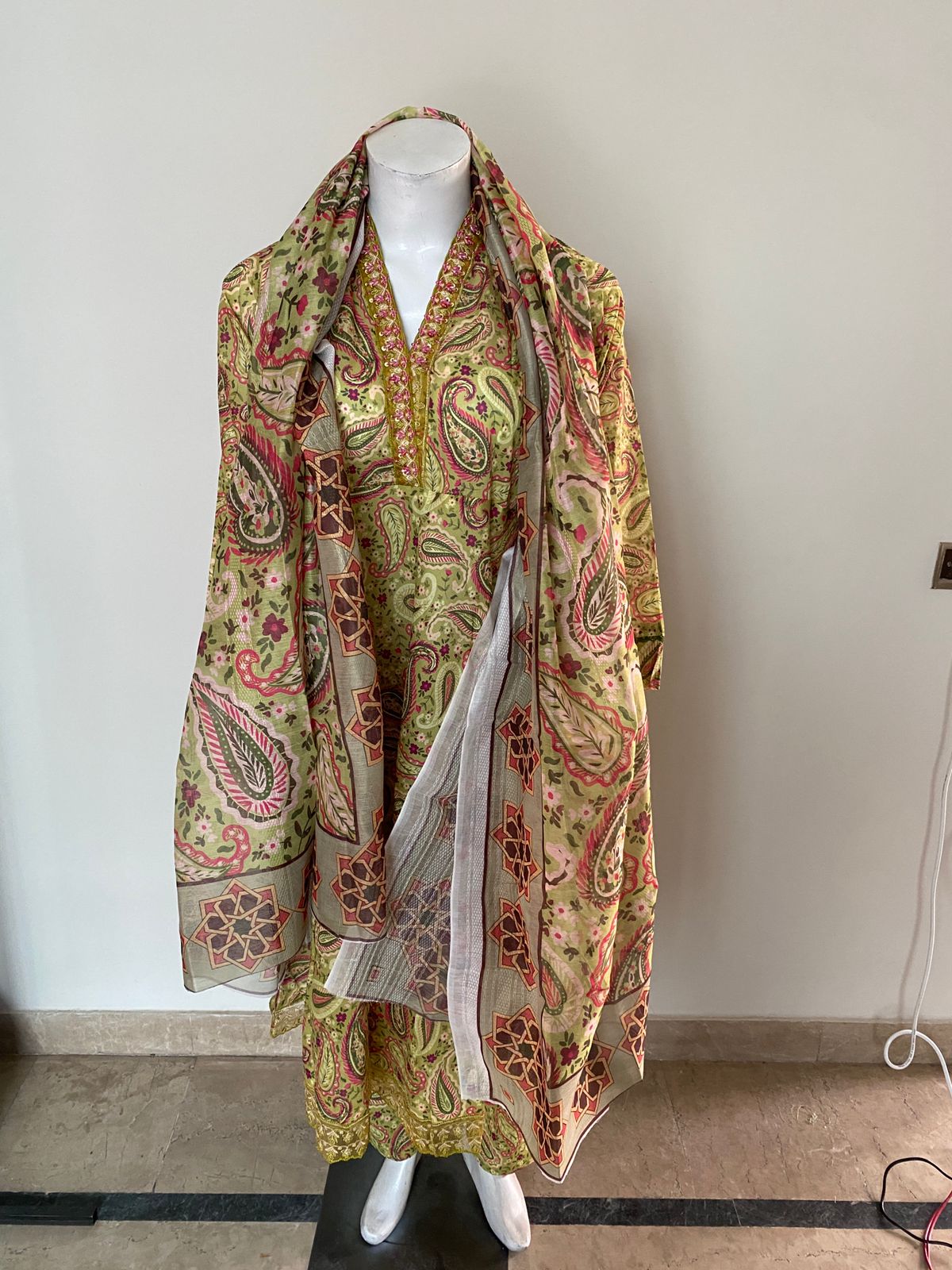 3 Piece Cotton Lawn Suit - Printed (Pret)