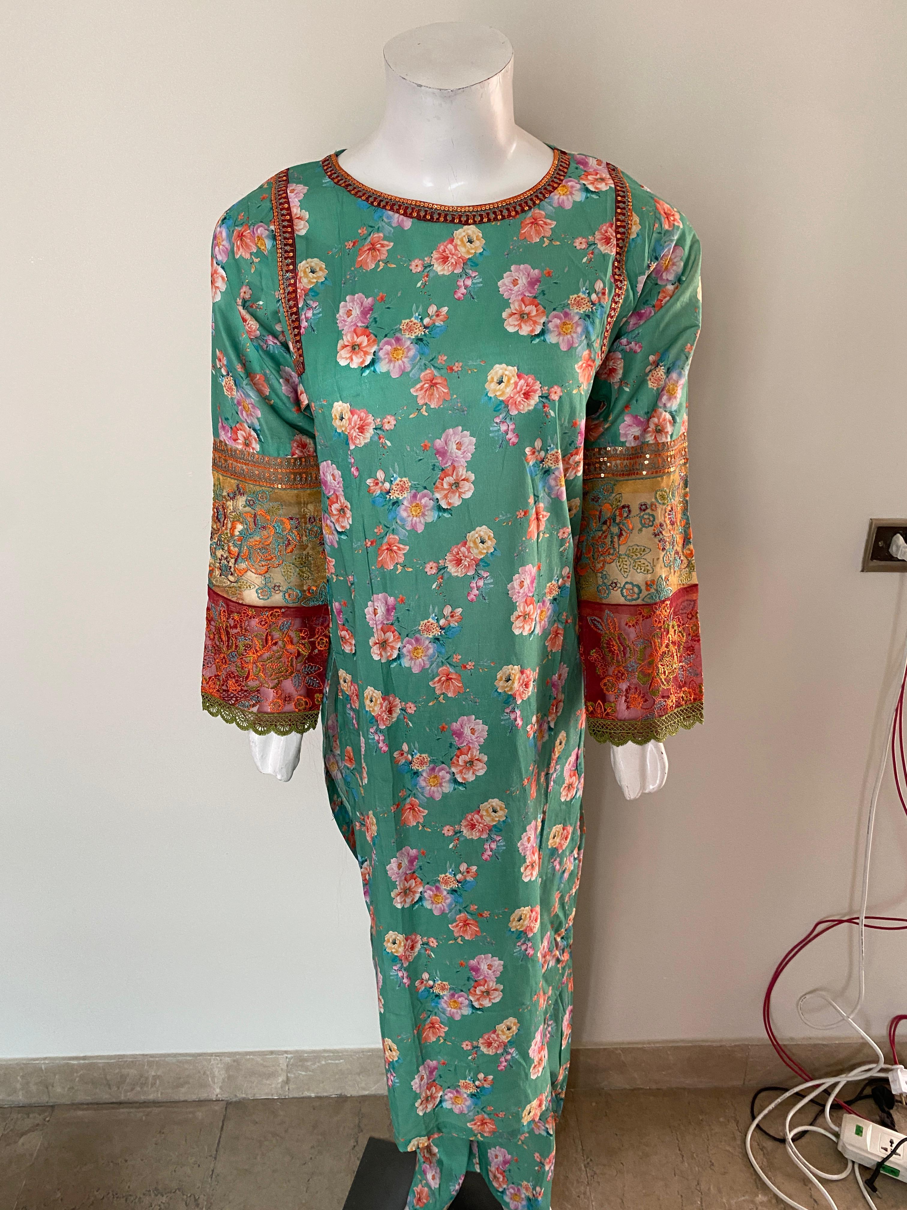 2 Piece Cotton Lawn Suit - Printed (Pret)