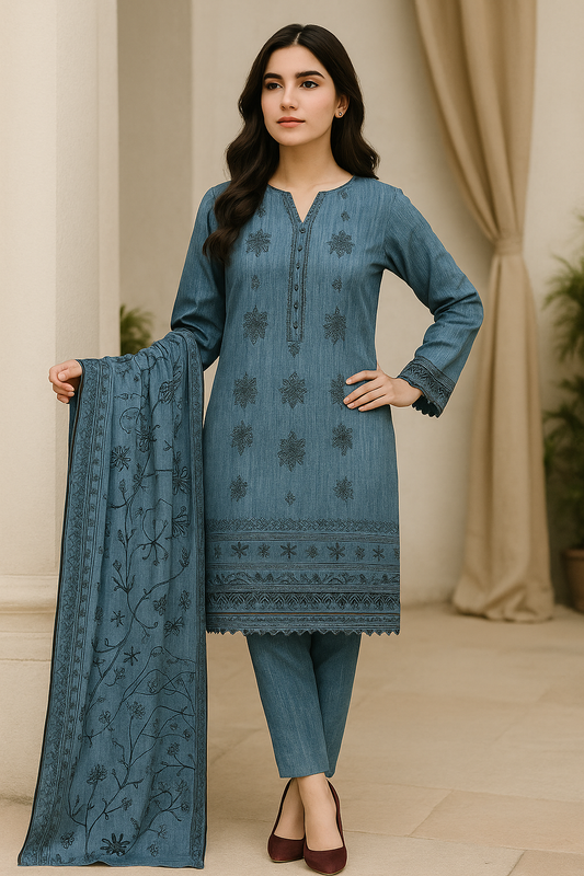 3 Piece Cross Stitch Lawn Suit - Embroidery (Unstiched)