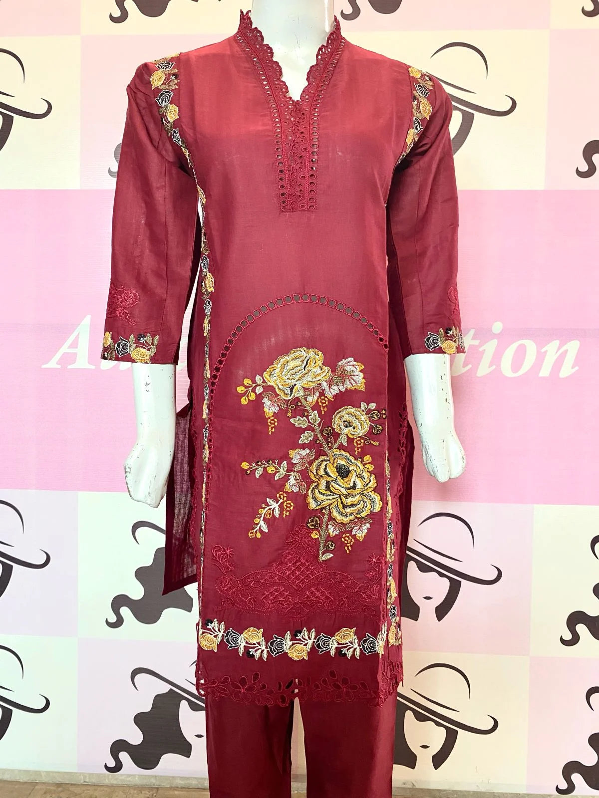 Soft Cotton Collection Stitched 2pics Dress for Women Embroidery Dress