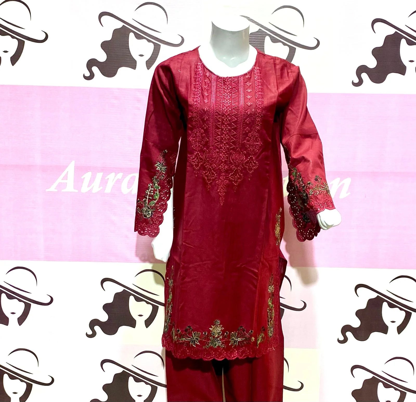 Soft Cotton Collection Stitched 2pics Dress for Women Embroidery Dress