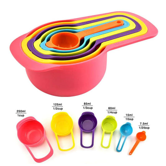 6-Piece Colorful Measuring Cups & Spoons Set
